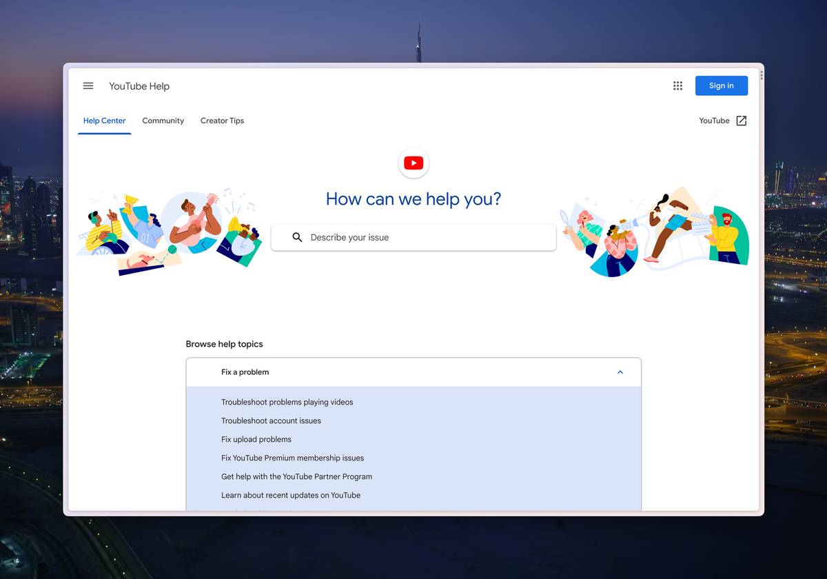 YouTube Product Support Center and User Guides