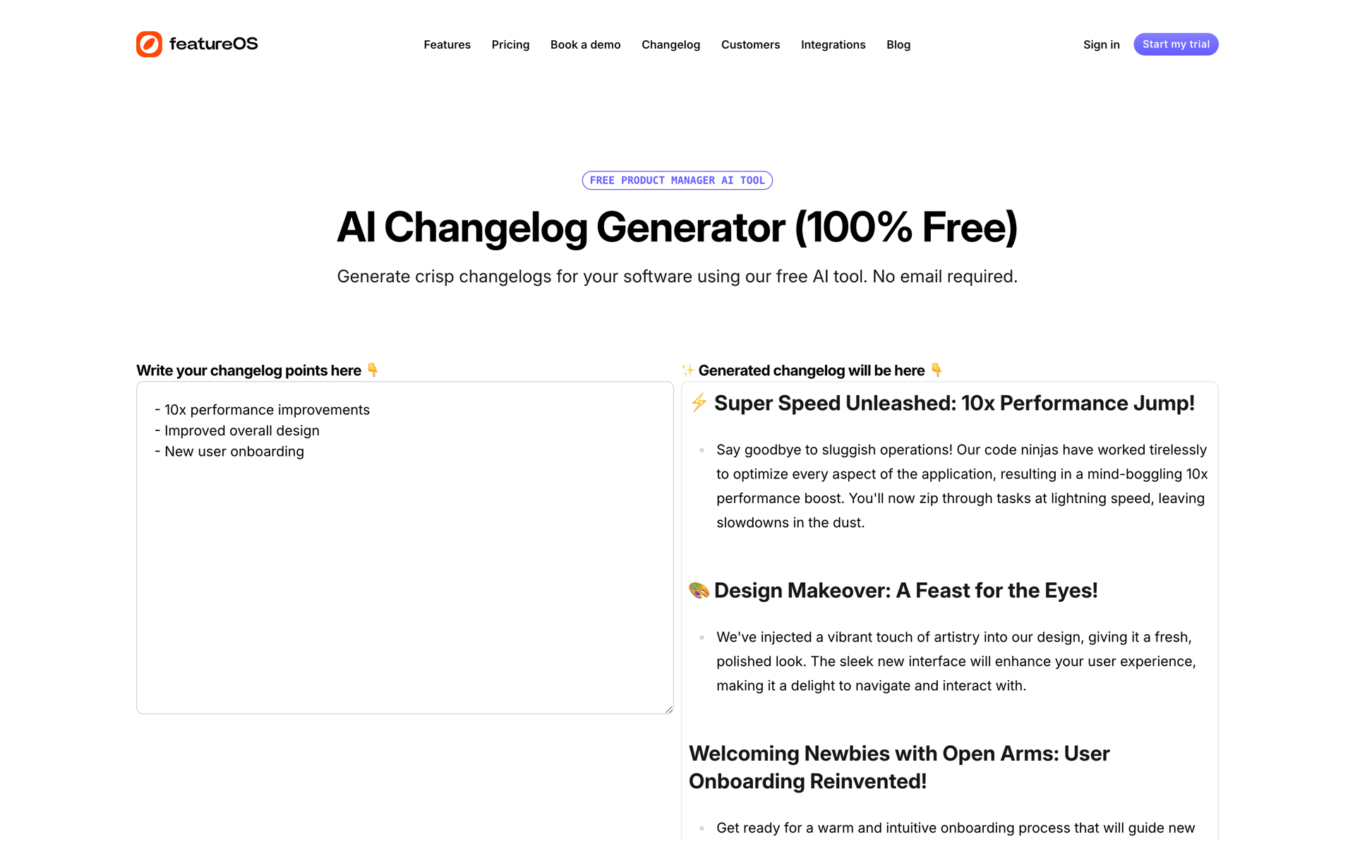 Changelog Generator using AI