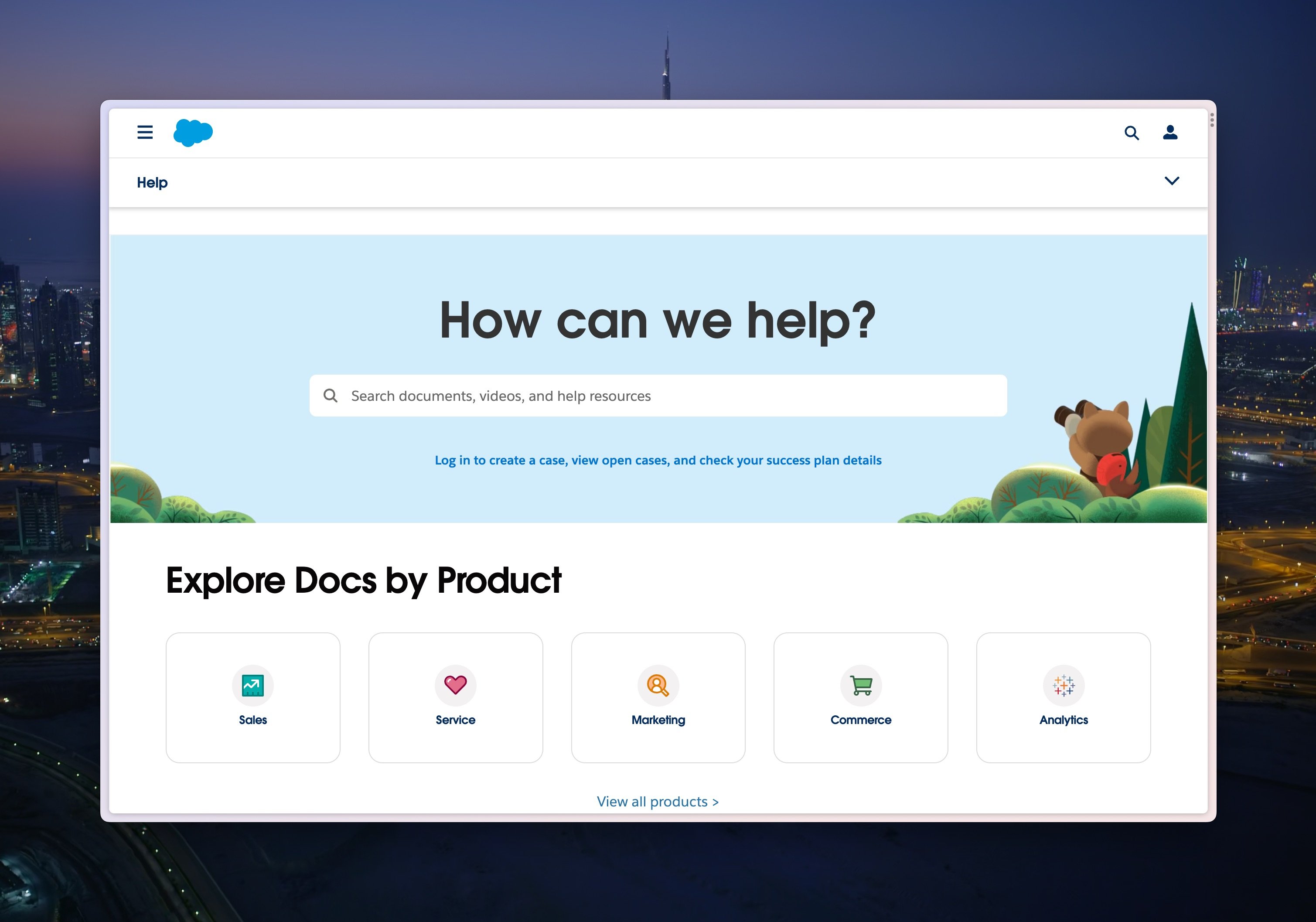 Salesforce Product Support Center and User Guides