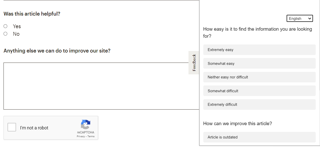 Customer Feedback Example from Mailchimp