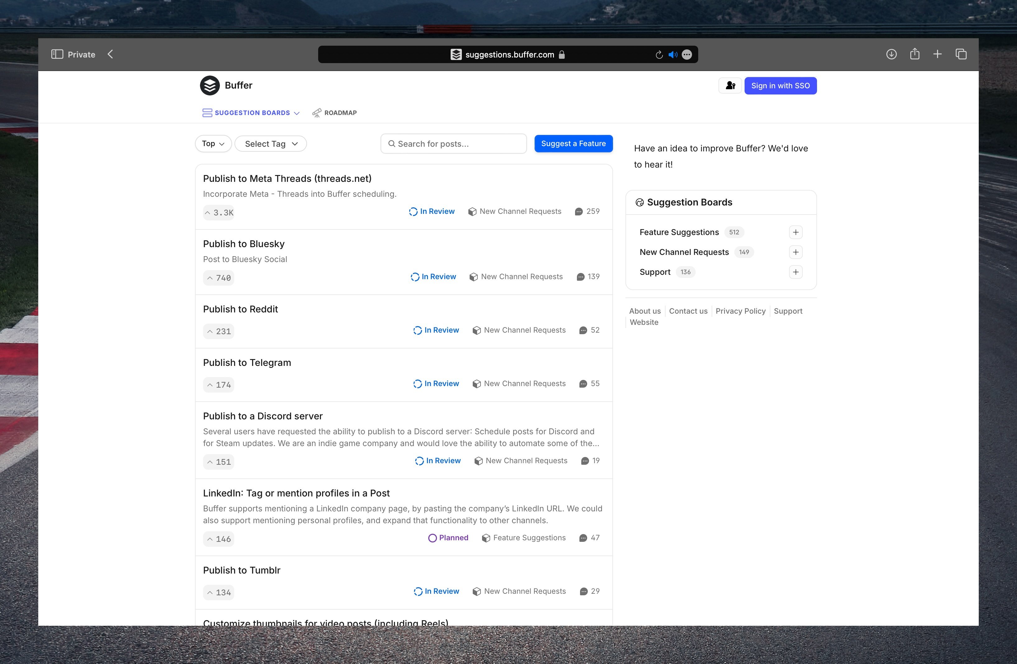 featureOS Feedback Portal