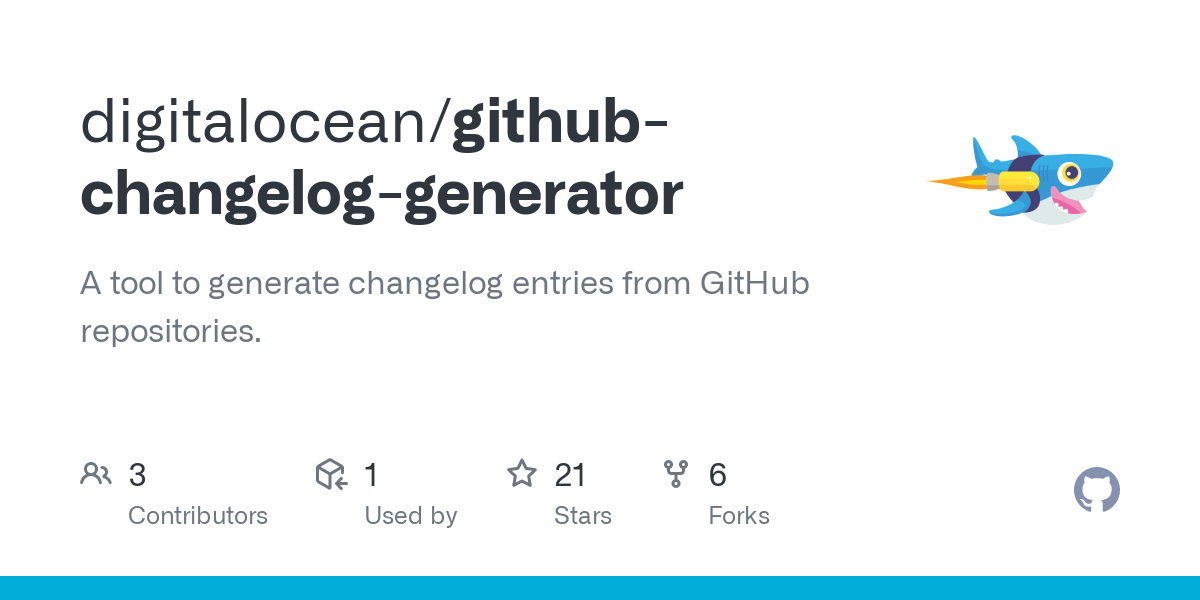 DigitalOcean's Github Changelog Generator