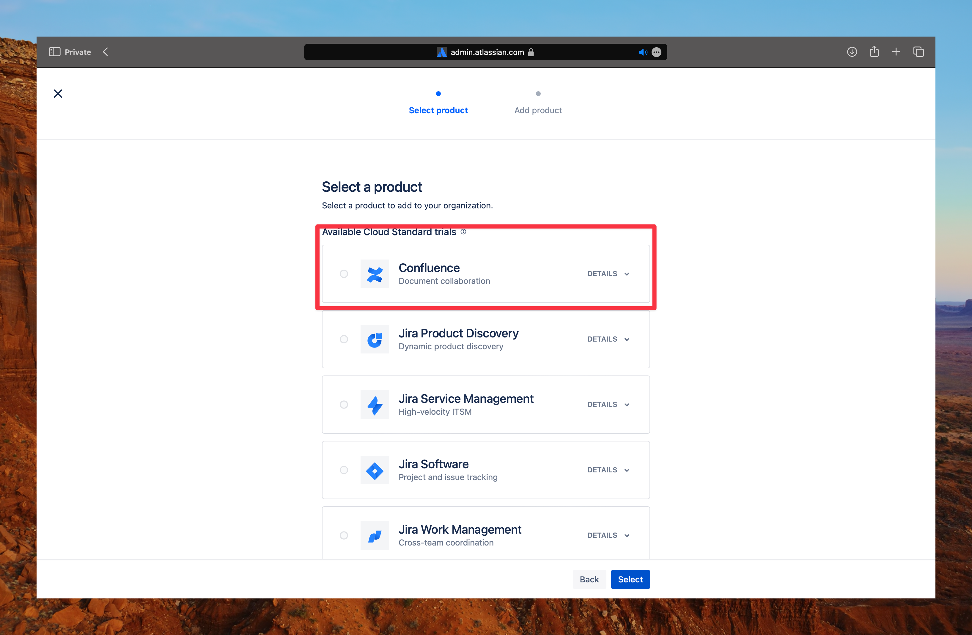 JIRA Cloud to enable Confluence