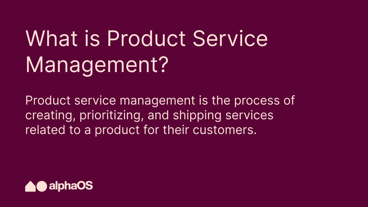 What is Product Service Management?