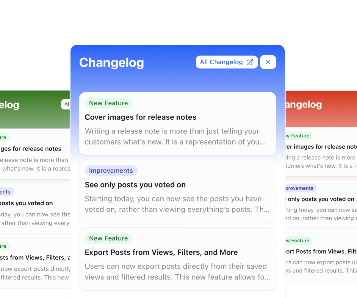 FeatureOS no-code feedback widgets embedded in product interface